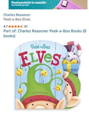 Peek-a-Boo Elves Board Book- New